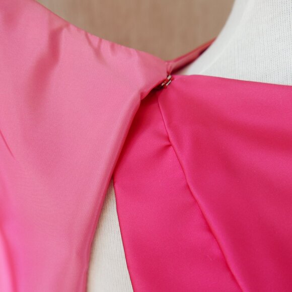 80s Glam Hot Pink Satin Evening Cape - Picture 5 of 10